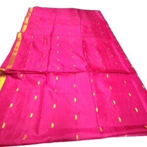 Pink and Gold Saree - Unstitched- NEW !